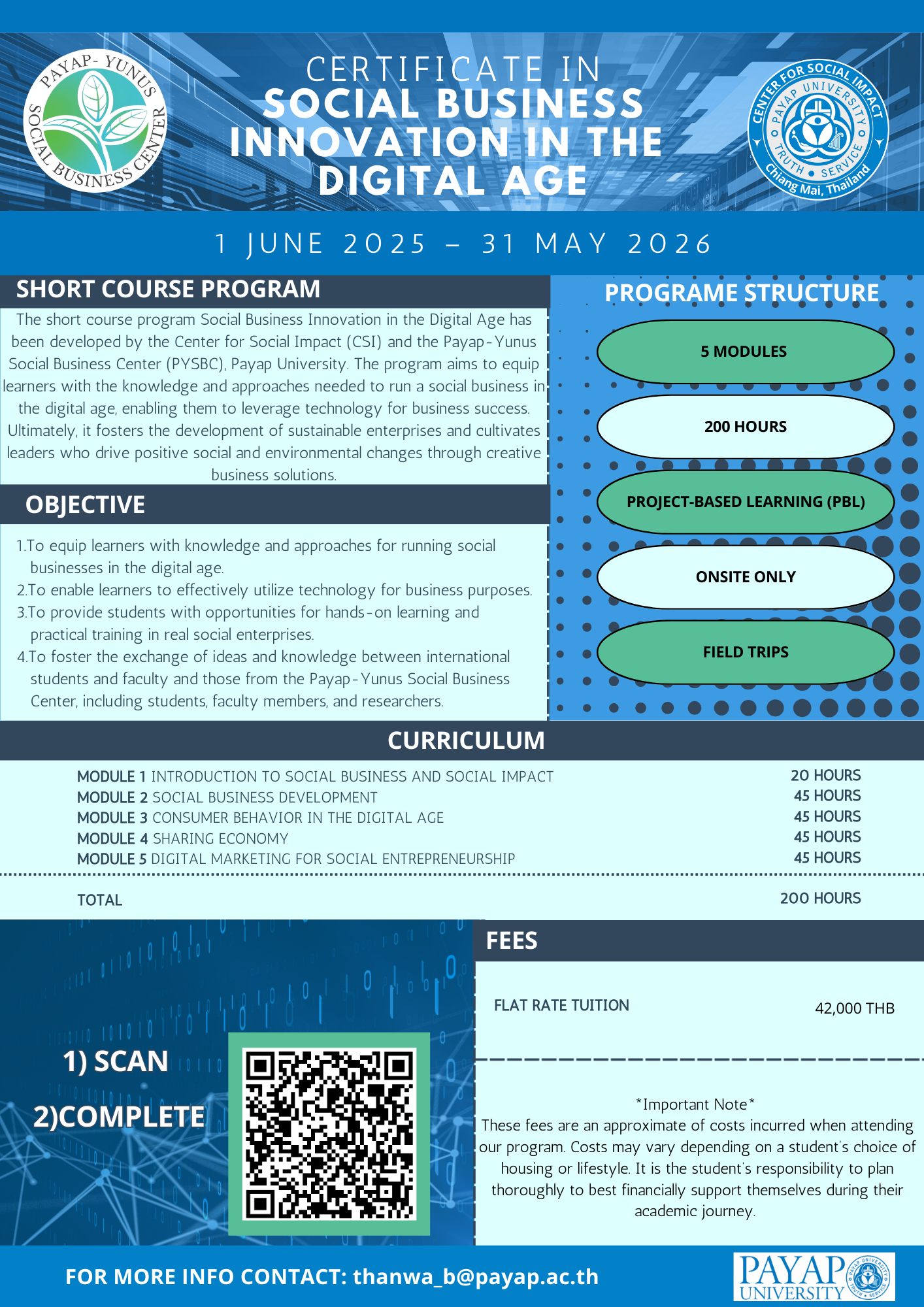 Certificate in Social Business Innovation in the Digital Age - Program Poster